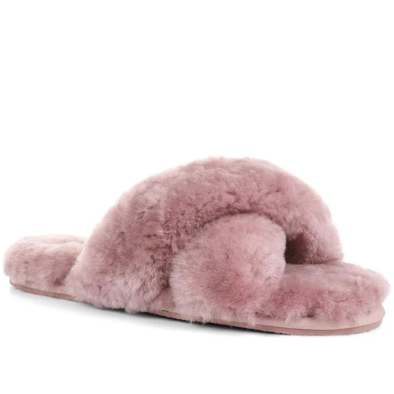 Dory Sheepskin Slippers - DORY / 322 761 - Dusky Pink