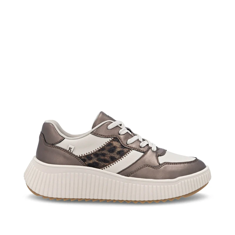 Rieker Damenmode Leder-Sneaker | Beige