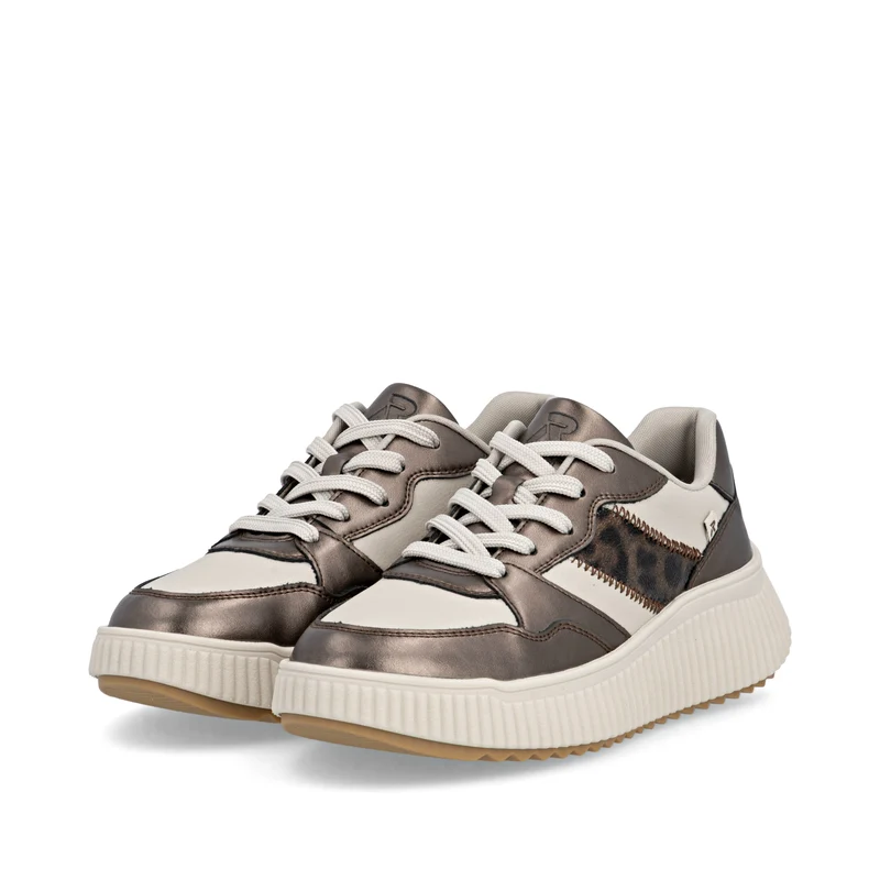 Rieker Damenmode Leder-Sneaker | Beige