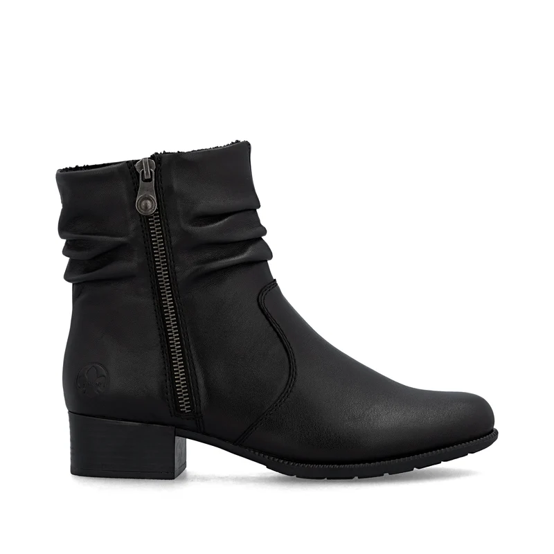 Rieker Damen Leder Fashion Ankle Boots | Schwarz