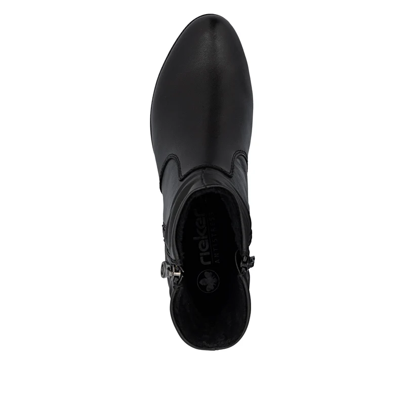 Rieker Damen Leder Fashion Ankle Boots | Schwarz