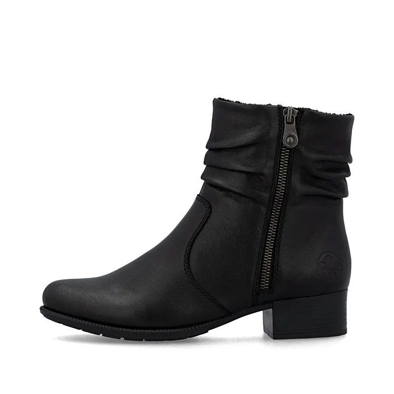 Rieker Damen Leder Fashion Ankle Boots | Schwarz