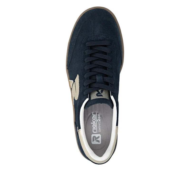 Rieker Damen Plateau-Sneaker aus Leder | Marineblau