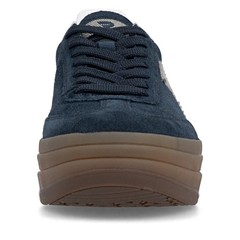 Rieker Damen Plateau-Sneaker aus Leder | Marineblau