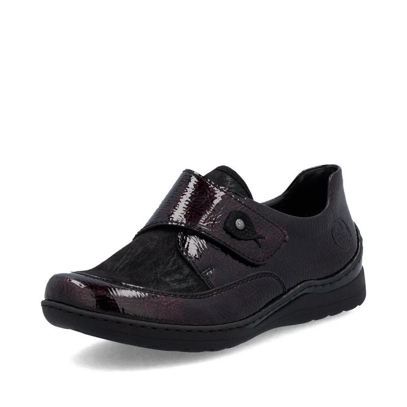 Rieker Lässiger Damenschuh in Extrabreite | Dunkelrot