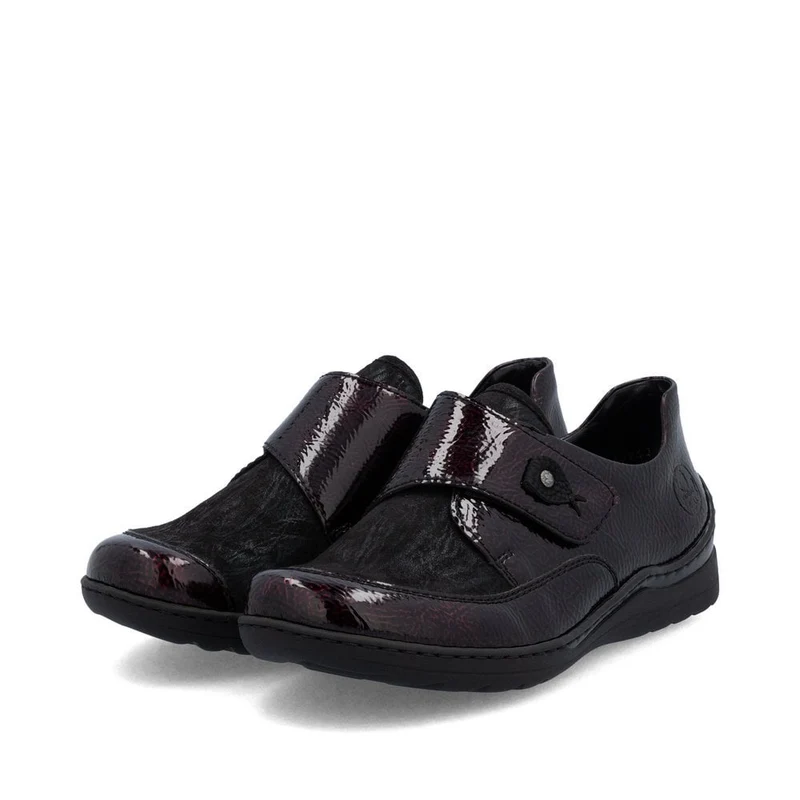 Rieker Lässiger Damenschuh in Extrabreite | Dunkelrot