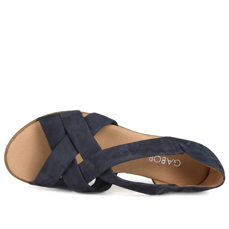 Gabor Leather Multi Strap Sandals - GABC43520 / 330 459 - Navy
