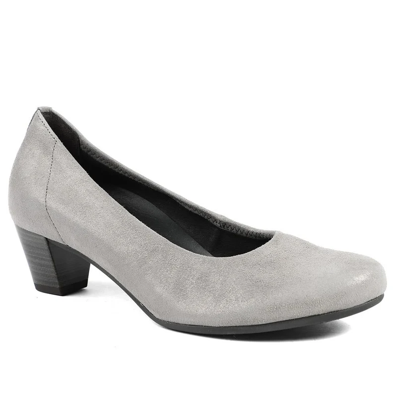 Gabor Wide Fit Smart Leather Court Shoes - GAB42551 / 329 079 - Taupe Suede