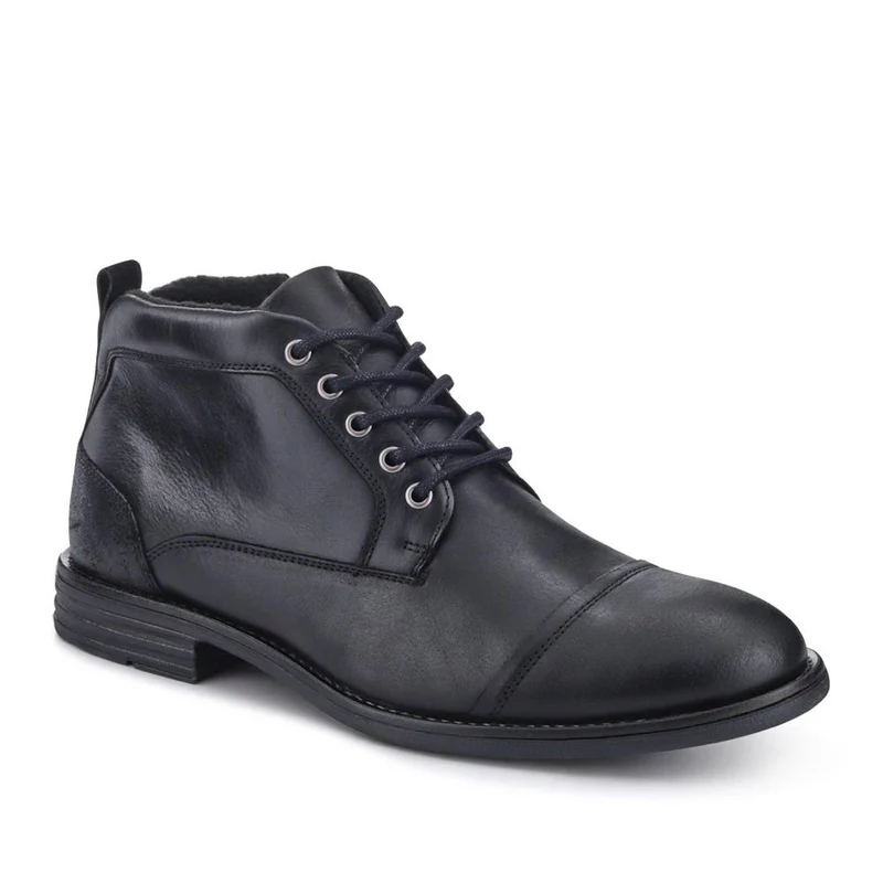 Dorian Smart Leather Ankle Boots - DORIAN / 328 079 - Black