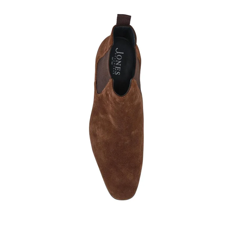 Leather Pointed-Toe Chelsea Boots - FAIRFORD / 328 630 - Brown Suede