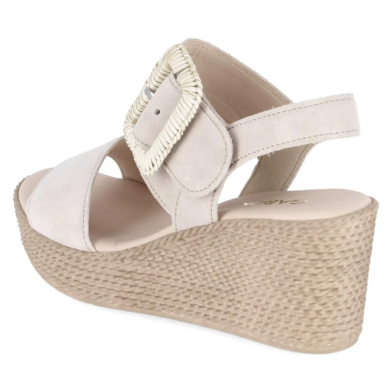 Espadrille-Sandaletten Beige