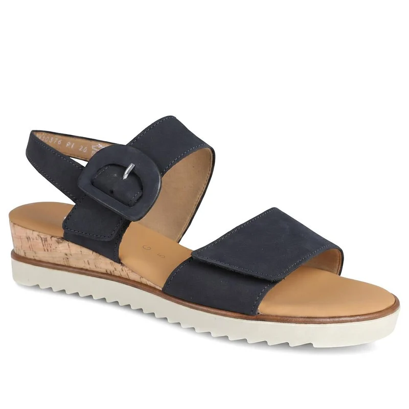 Gabor Leather Adjustable Fastening Sandals - GABC43519 / 330 458 - Navy