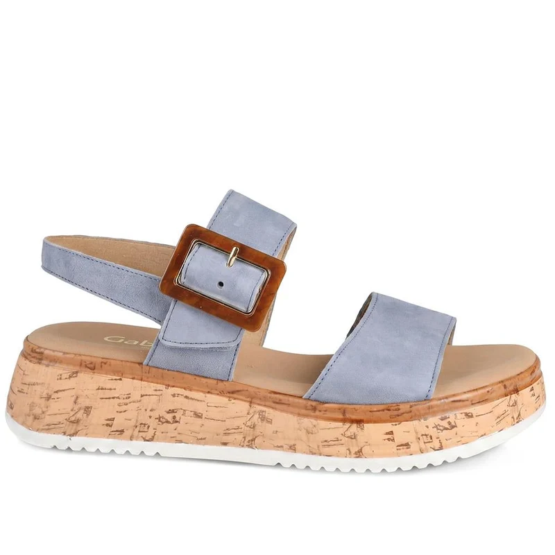 Gabor Leather Adjustable Fasten Sandals - GABC43517 / 330 456 - Blue