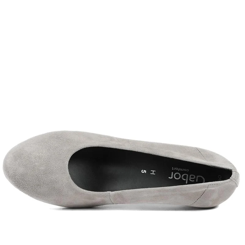 Gabor Wide Fit Smart Leather Court Shoes - GAB42551 / 329 079 - Taupe Suede