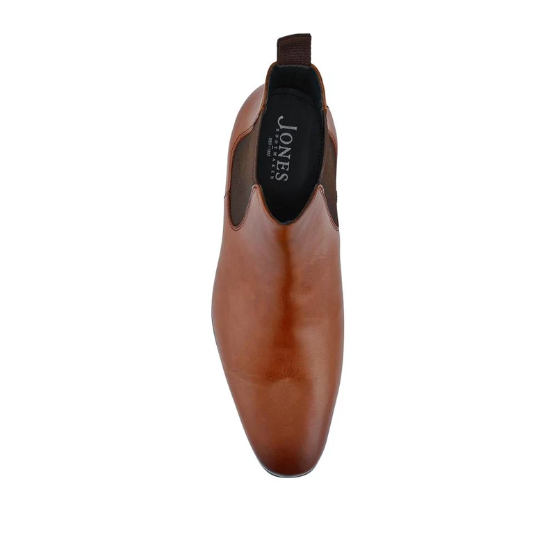 Leather Pointed-Toe Chelsea Boots - FAIRFORD / 328 630 - Tan