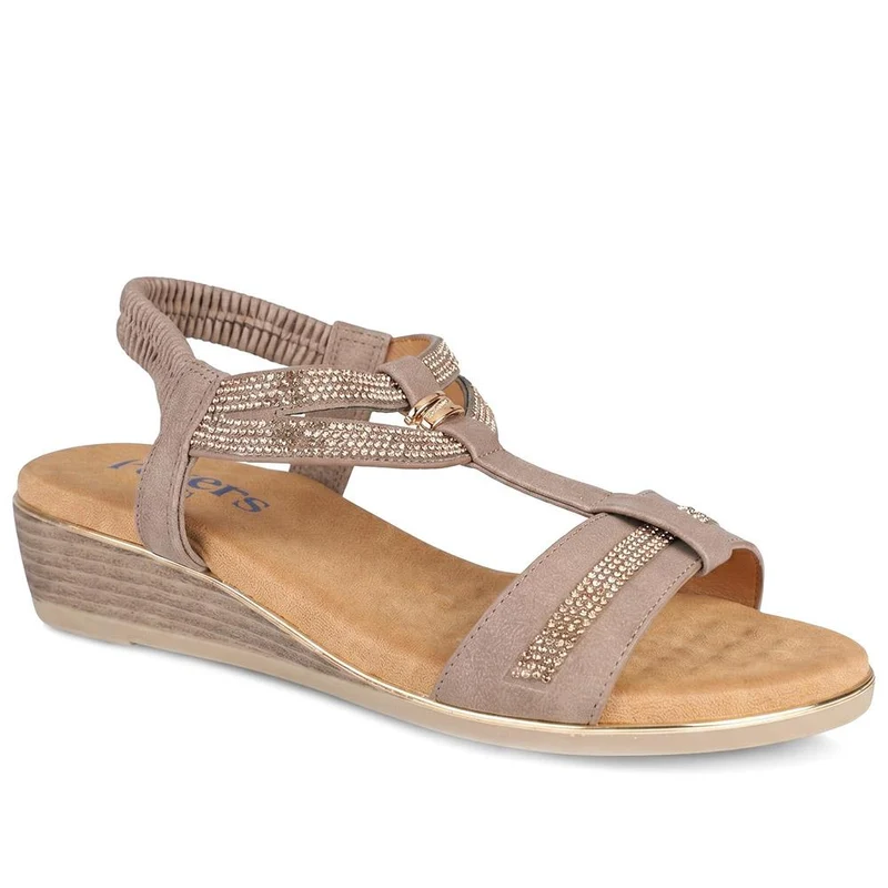 Wide Fit Embellished Stretch Fit Sandals - BAIZH43066 / 329 610