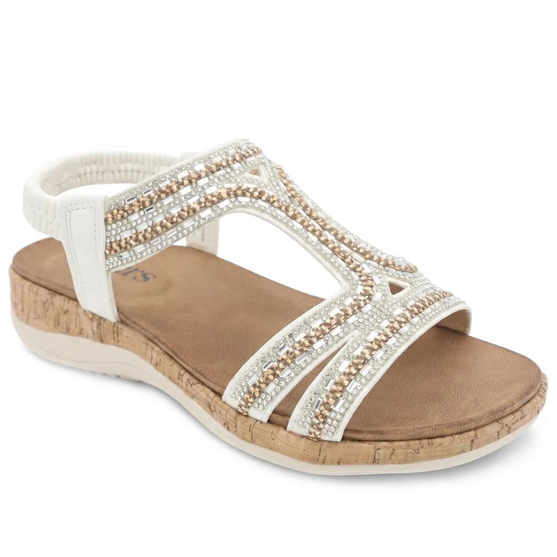 Wide Fit Elasticated Sandals - BAIZH43067 / 329 611