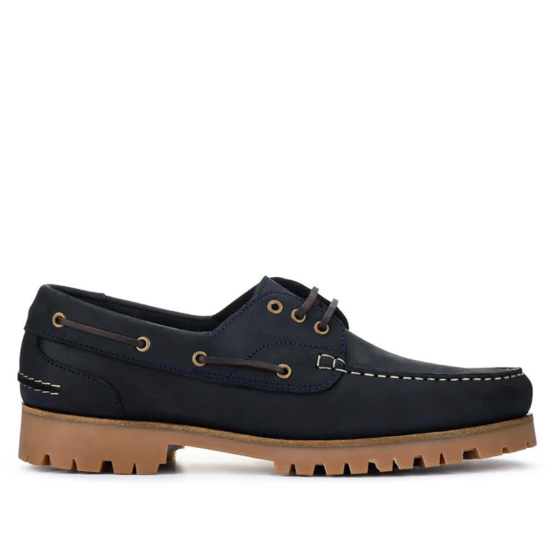 Pickering2 Leather Boat Shoes - PICKERING2 / 325 137 - Navy
