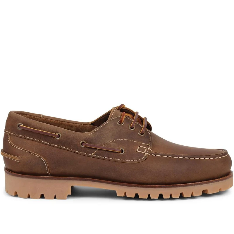 Pickering2 Leather Boat Shoes - PICKERING2 / 325 137 - Tobacco