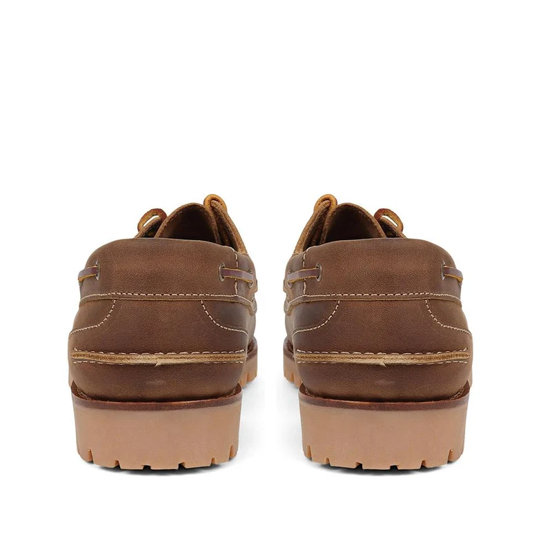 Pickering2 Leather Boat Shoes - PICKERING2 / 325 137 - Tobacco