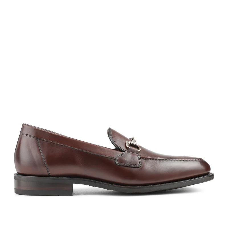 Loake Leather Buckled Loafers - LOA42500 / 328 636 - Dark Brown