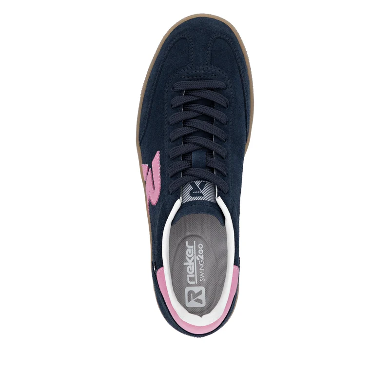 Rieker Modische Leder-Sneaker für Damen | Marineblau