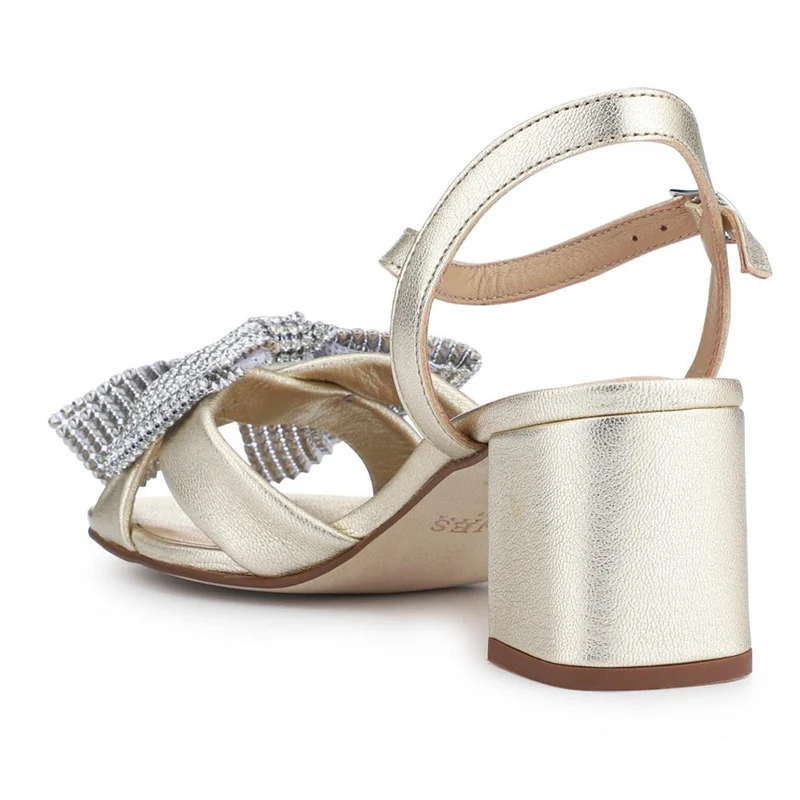 Juliana Smart Buckled Leather Sandals - JULIANA / 328 216 - Soft Gold