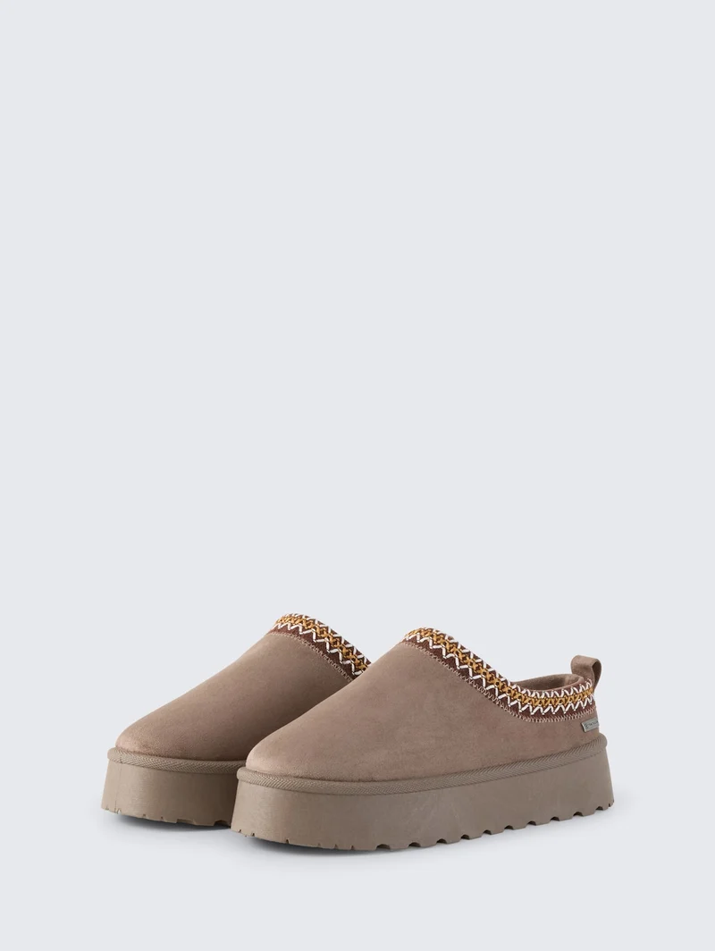 Tom Tailor Damen Slip-On Plateau Loafer | Schlamm