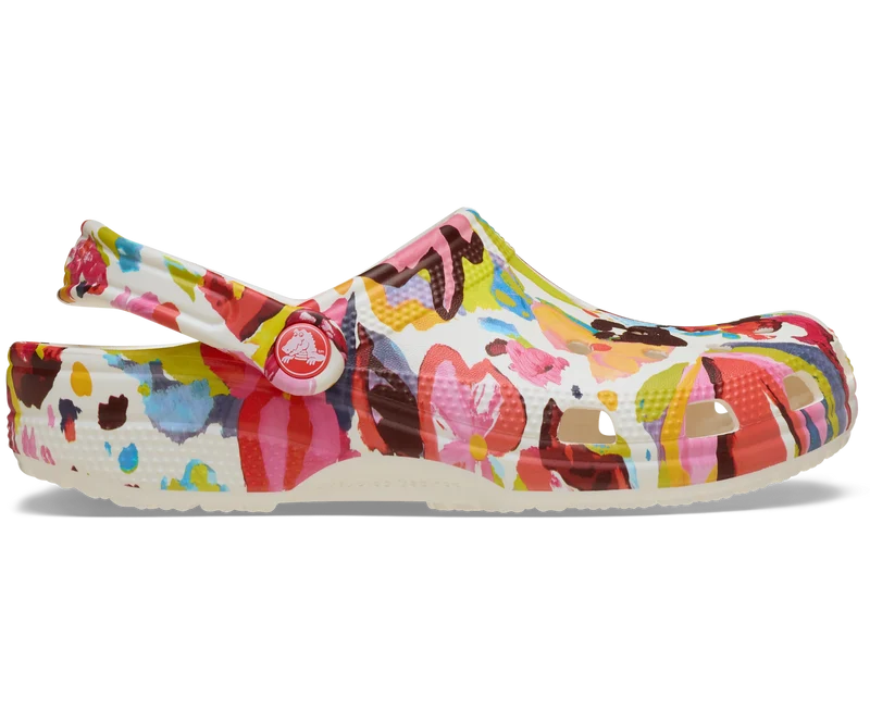 CROCS Unisex Classic Pained Floral Clog | Kreide