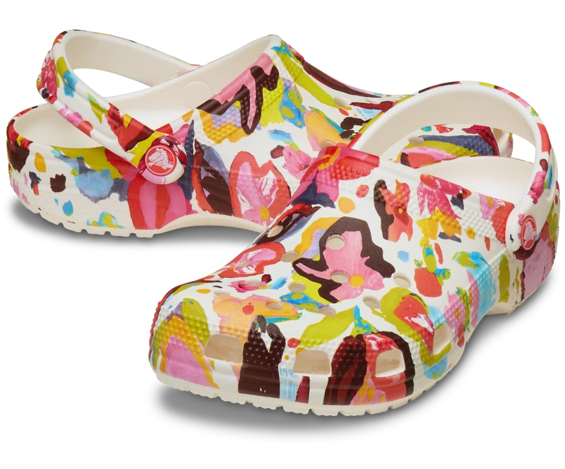 CROCS Unisex Classic Pained Floral Clog | Kreide