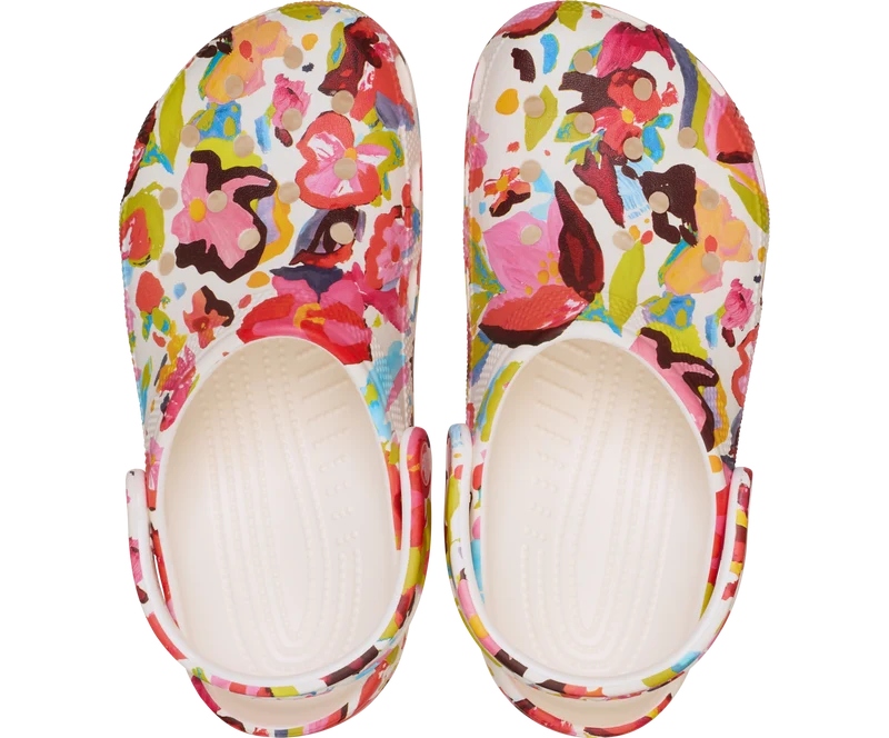 CROCS Unisex Classic Pained Floral Clog | Kreide