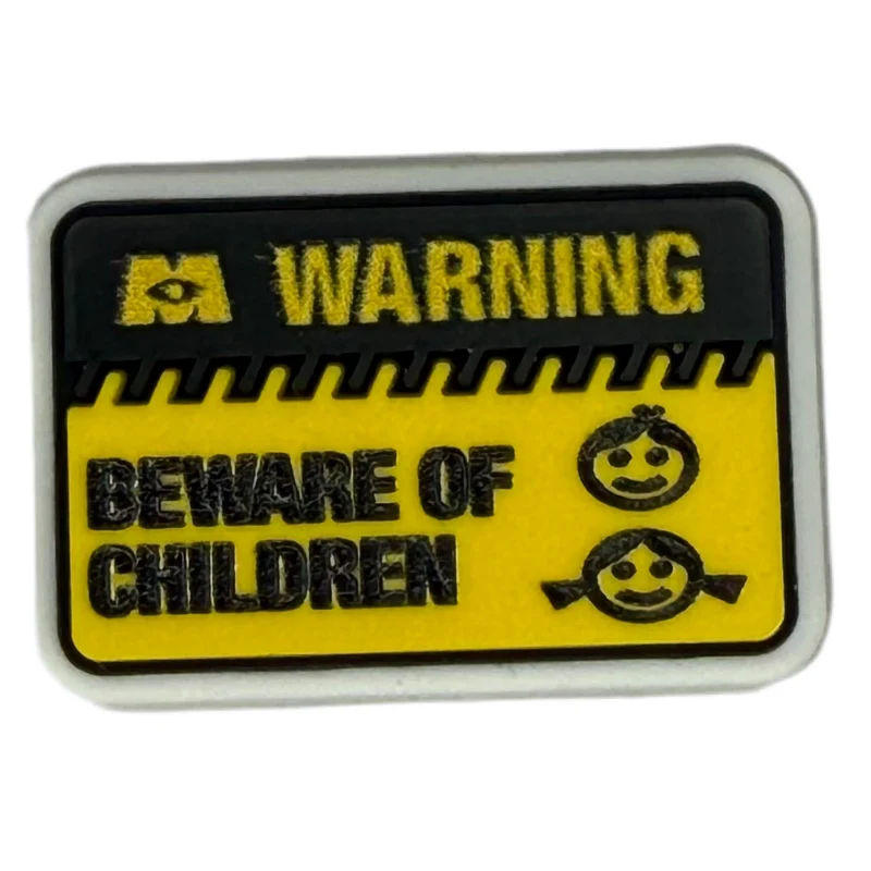 Crocs Jibbitz Monsters Inc Warnschild-Anhänger