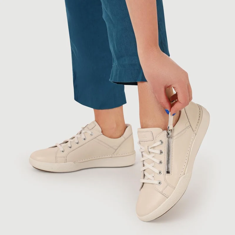 All-Leather Dual-Fastening Trainers - JOSEF41511 / 327 240 - White