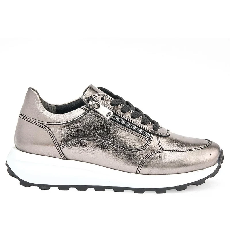 Bertina Lace-Up Trainers - BERTINA / 326 249 - Pewter