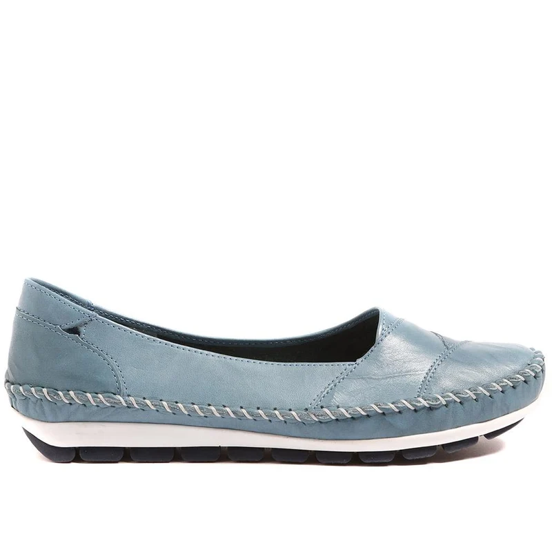 Leather Slip-On Shoes - SIMIN37001 / 323 260 - Denim