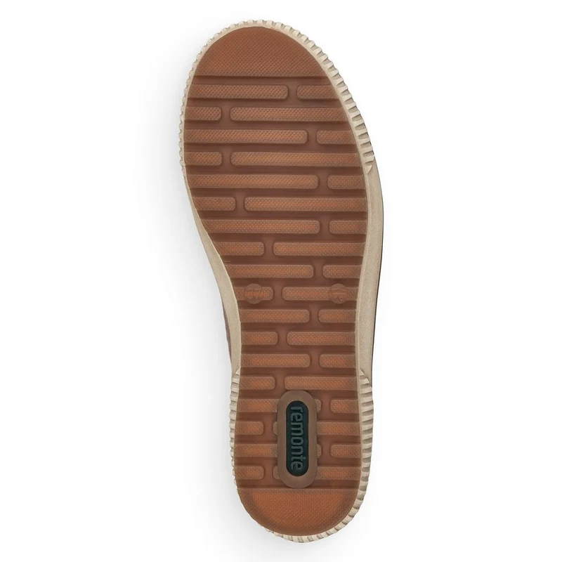 Remonte Damenmode Leder Hi Top Sneakers | Braun
