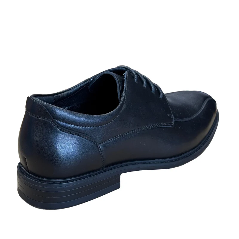 Teds Planvour Schulschuh aus glattem Leder für Kinder | Schwarz