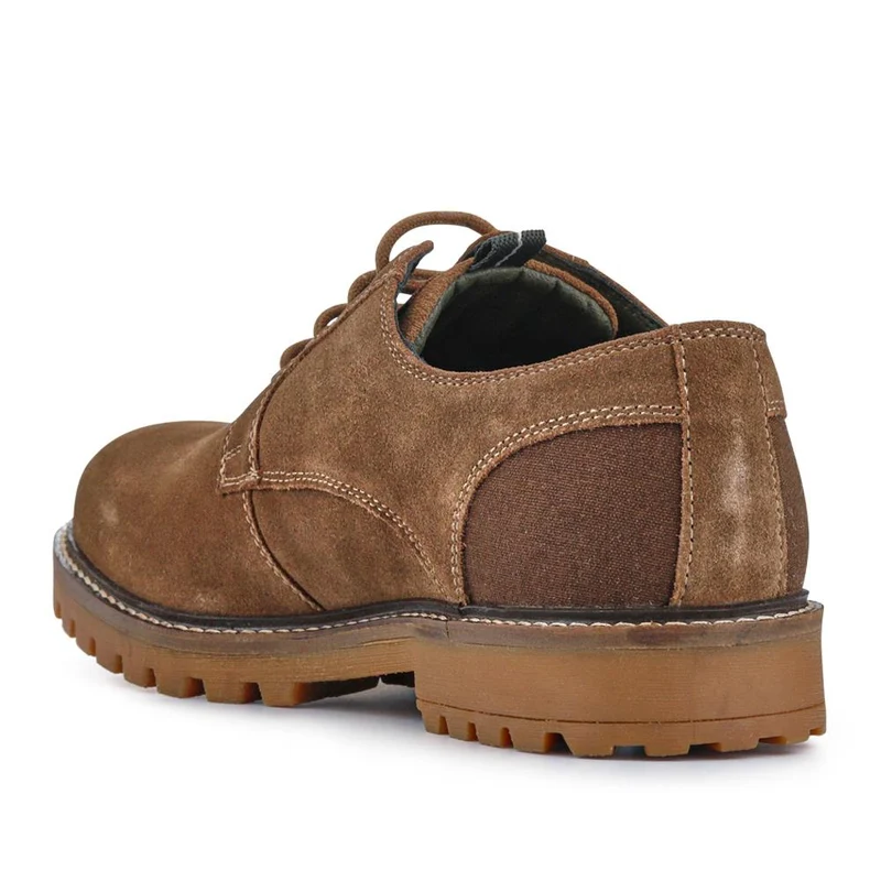 Sandstone Leather Lace-Up Shoes - BARBR38503 / 324 445 - Taupe Suede