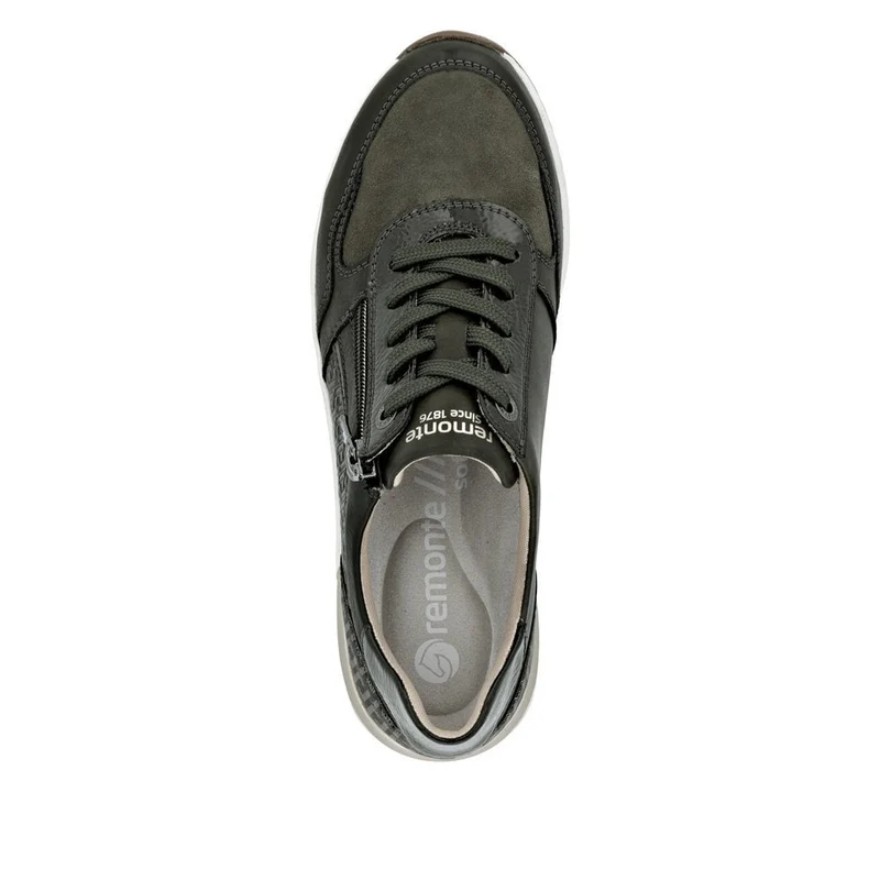 Remonte Damenmode Leder-Sneaker | Grün