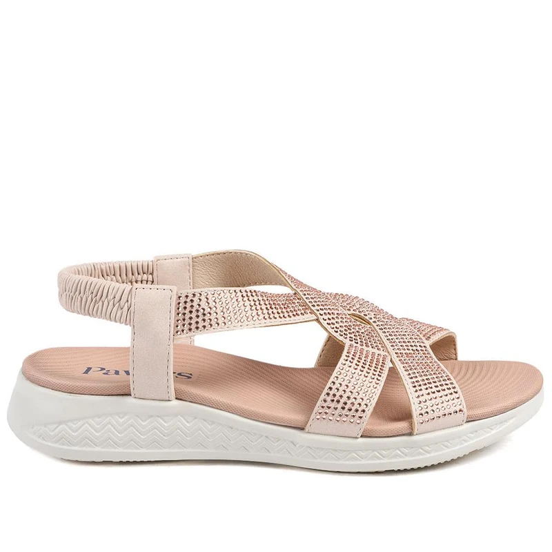 Stretch Fit Embellished Daily Sandals - BAIZH43043 / 329 308 - Pink