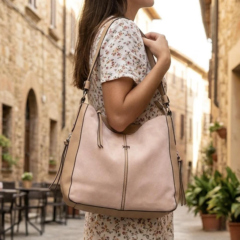 XTI Zip Close Shoulder Bag - XTI44000 / 330 464 - Nude