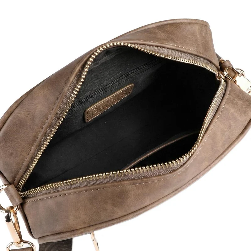 Adjustable Strap Multi Pocket Crossbody Bag - RIM44002 / 329 882 - Brown Leopard