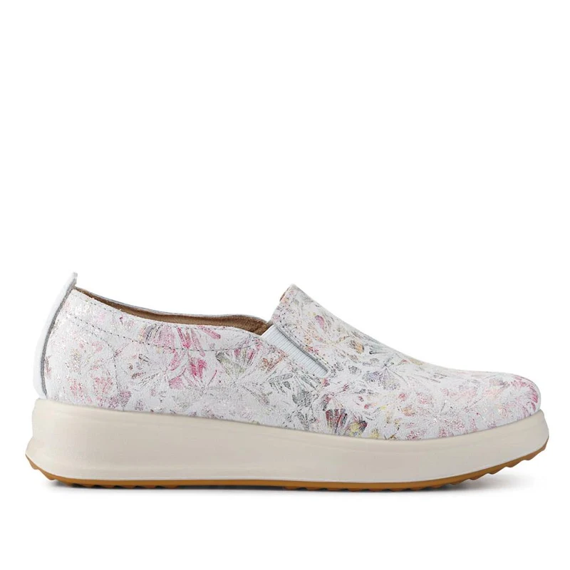 Fly Flot Anatomic Leather Slip On Shoes - FLY41501 / 326 671 - Light Grey