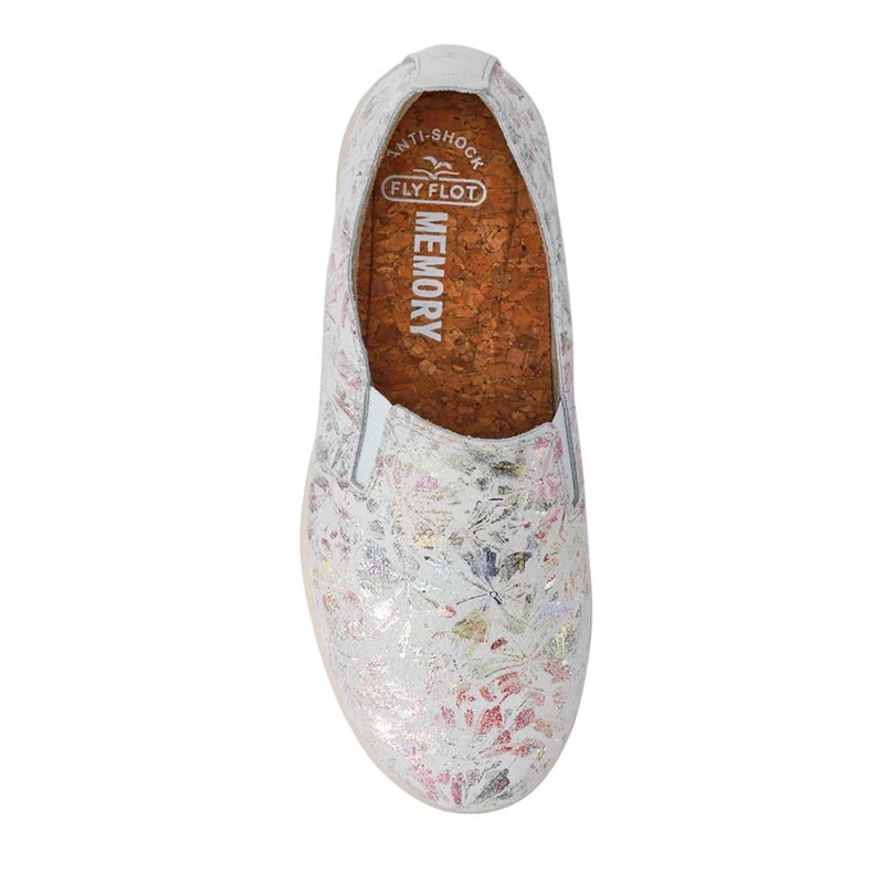 Fly Flot Anatomic Leather Slip On Shoes - FLY41501 / 326 671 - Light Grey