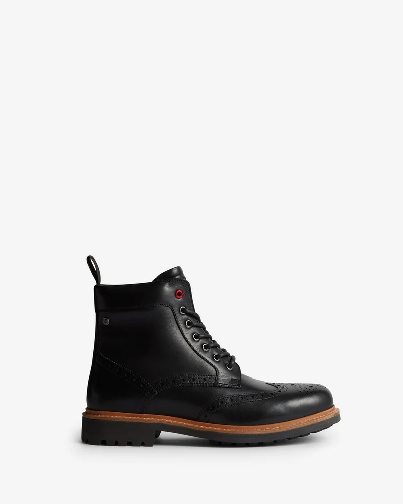 Hunter Cawdor Brogue-Stiefeletten für Herren | Schwarz