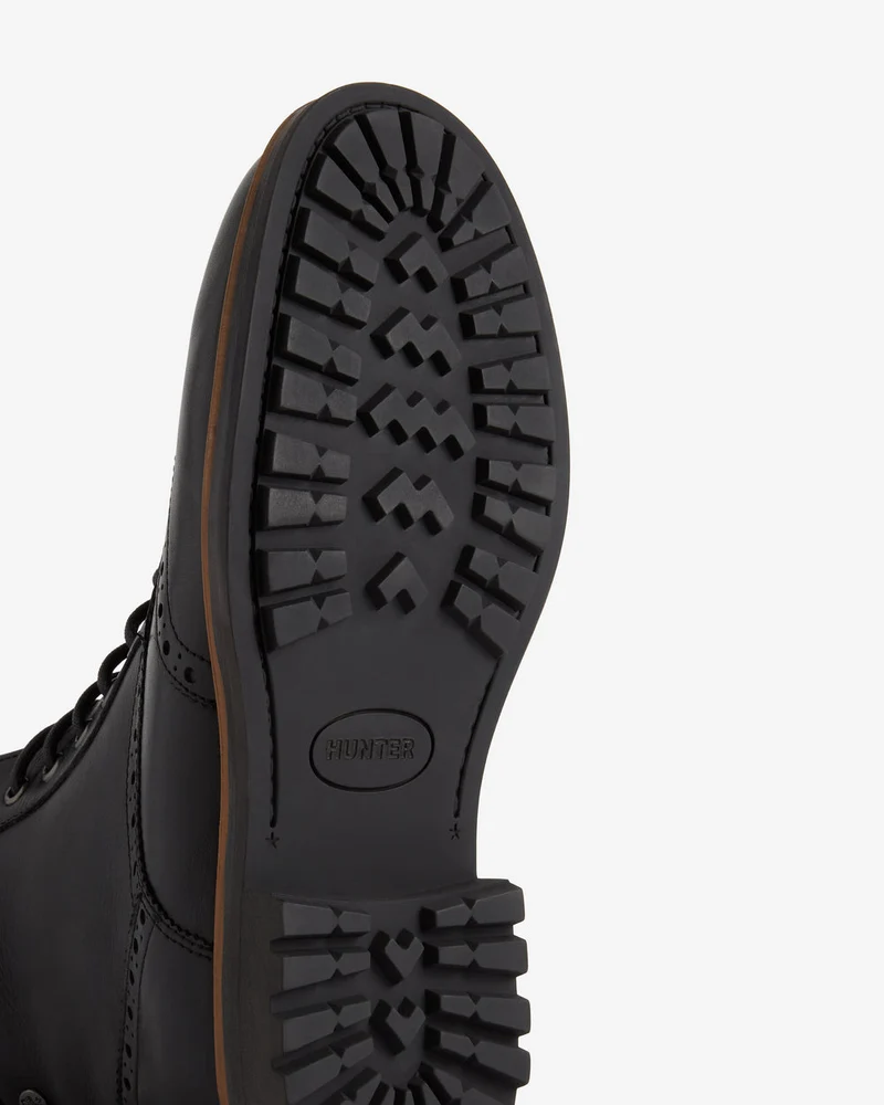 Hunter Cawdor Brogue-Stiefeletten für Herren | Schwarz