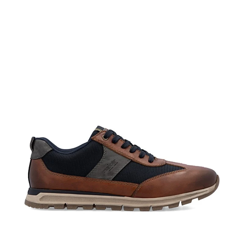 Rieker Extrabreite Leder-Sneaker für Herren | Braun