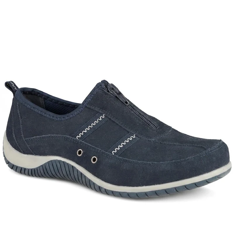 Memory Foam Leather Slip On Trainers - BRK43049 / 329 380