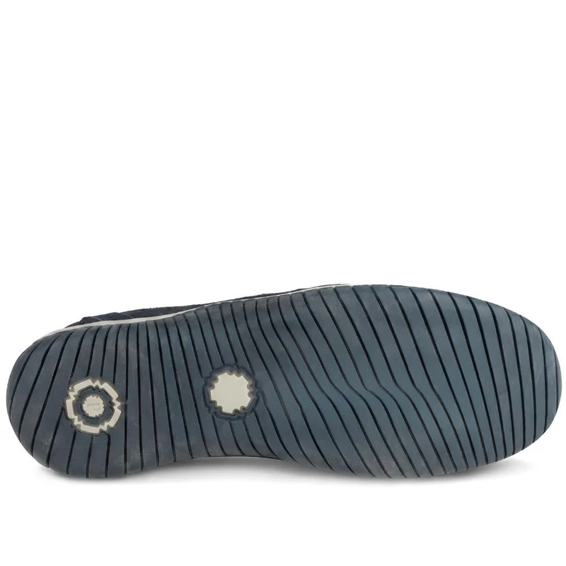 Memory Foam Leather Slip On Trainers - BRK43049 / 329 380 - Navy