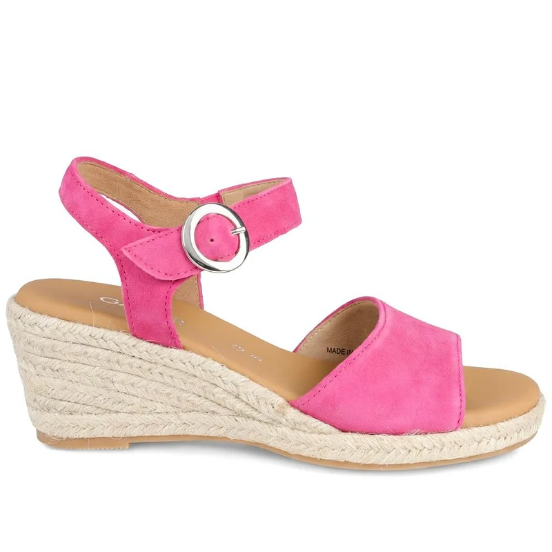 Gabor Wedge Heel Buckle Fasten Espadrilles - GABC43511 / 330 409 - Fuschia